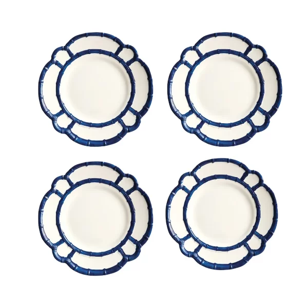 Bamboo Melamine Plates - Set of 4
