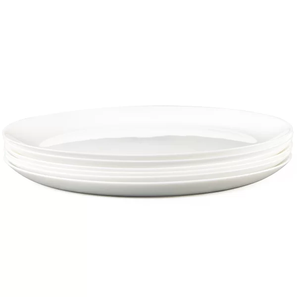 10.5 Inch 12-Piece Opal Glass Dinner Plates, Microwave/Dishwasher Safe | Stylish & Shatterproof for Home/Restaurant - Image 2