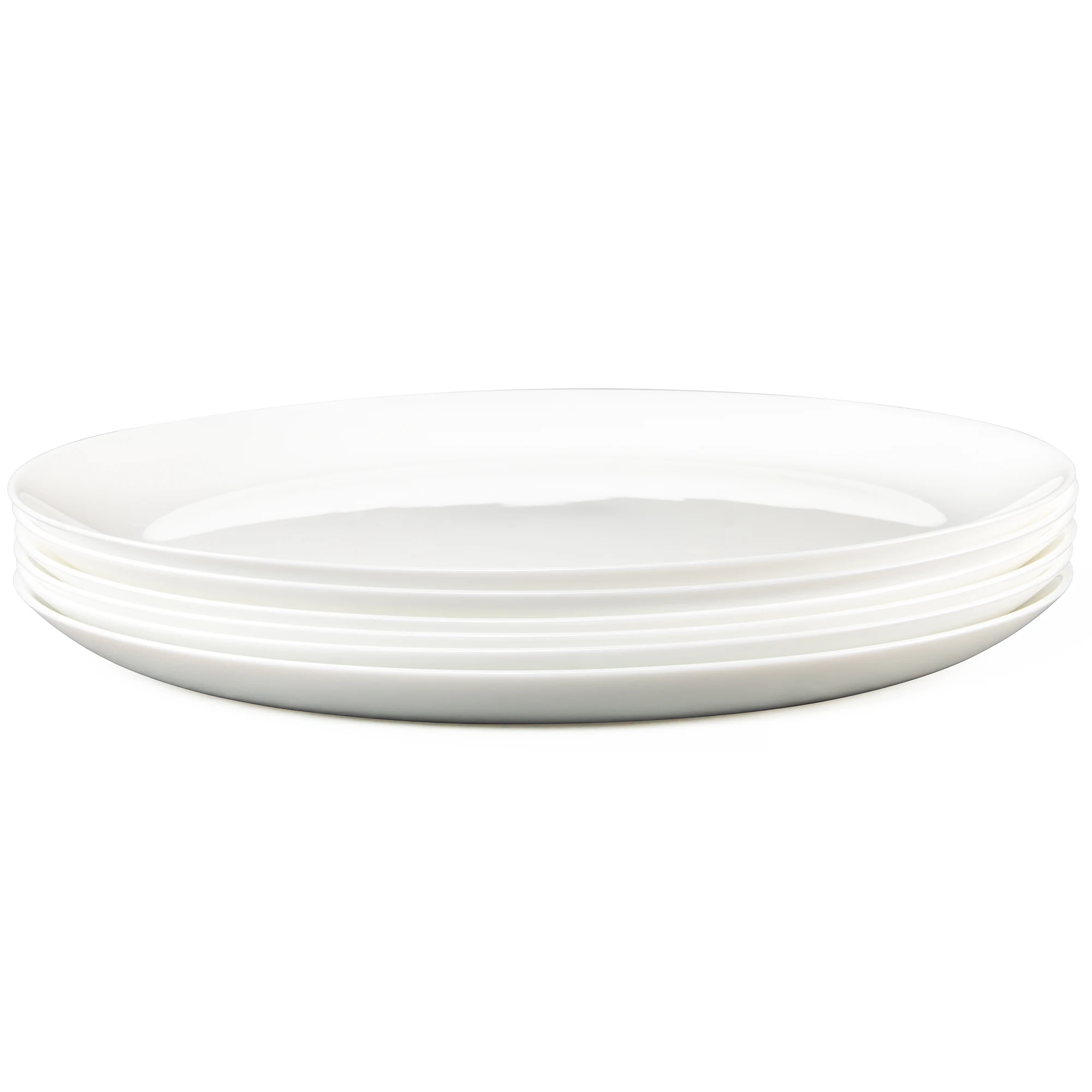 10.5 Inch 12-Piece Opal Glass Dinner Plates, Microwave/Dishwasher Safe | Stylish & Shatterproof for Home/Restaurant - Image 2
