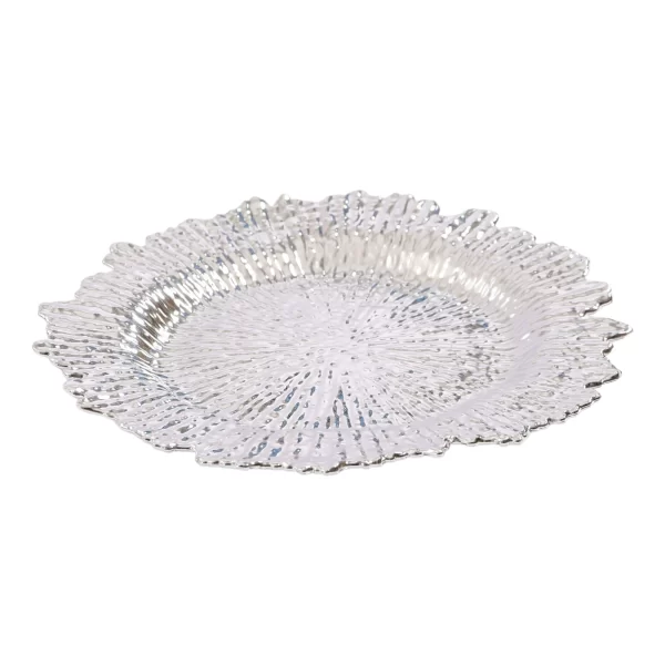 24PCS Charger Plates 12.6" Round Plastic Reef Plate Chargers With Flora Reef Design For Wedding, Party - Image 4