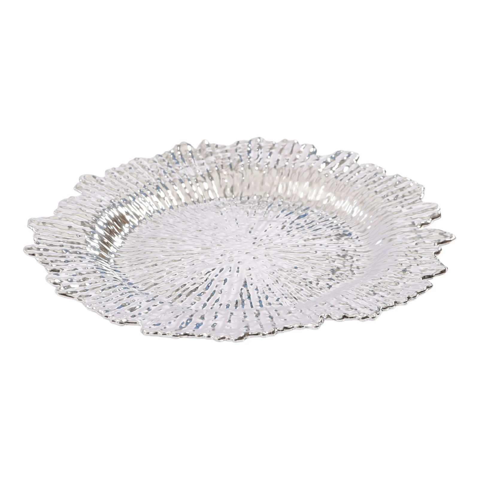 24PCS Charger Plates 12.6" Round Plastic Reef Plate Chargers With Flora Reef Design For Wedding, Party - Image 4