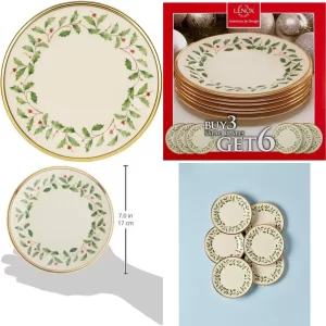 146504020 holiday bread & butter plate, christmas dinnerware